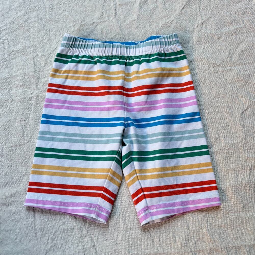 Hanna Andersson Rainbow Stripe Bike Shorts Girls 120cm 6-7